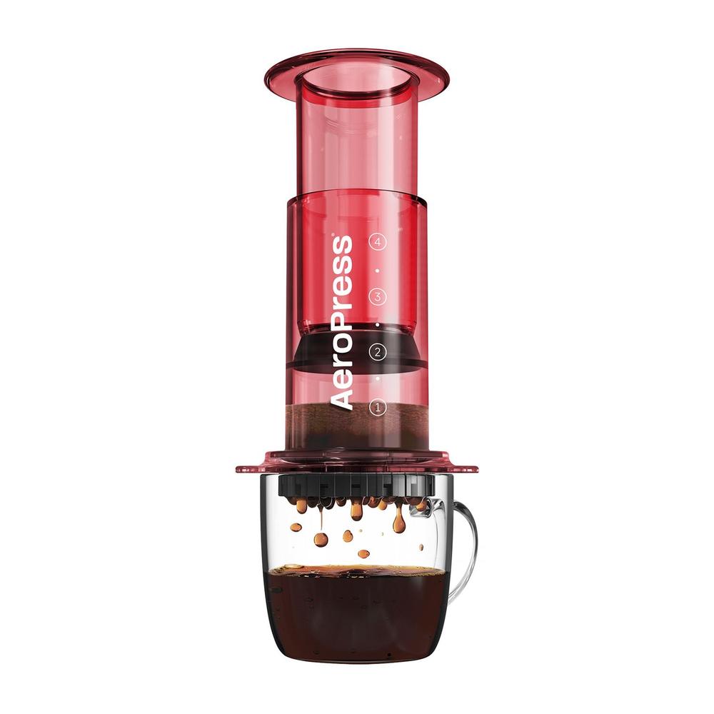 Zaparzacz do kawy AeroPress Clear Red