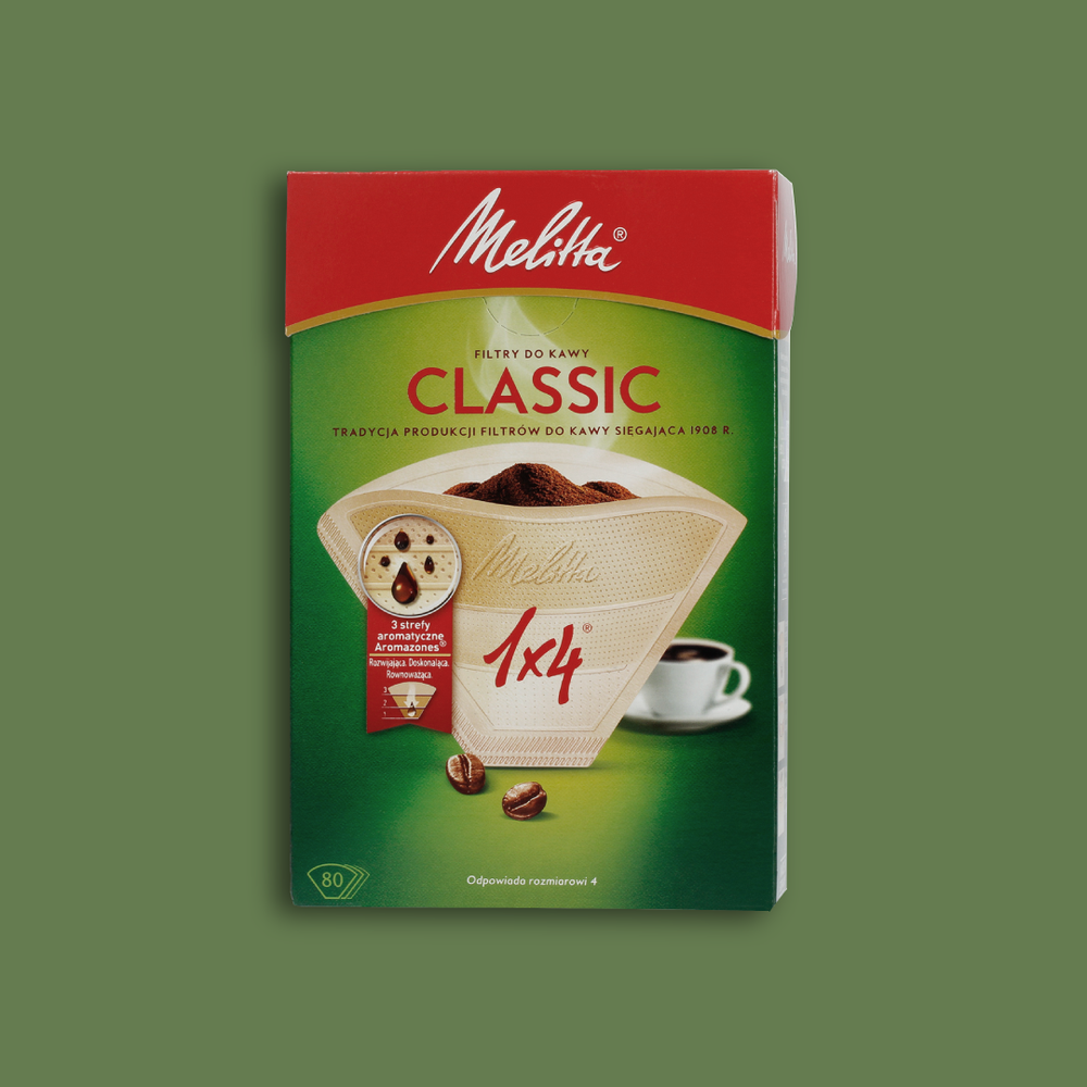 Melitta papierowe filtry do kawy Classic 1x4 - brązowe - 80 sztuk