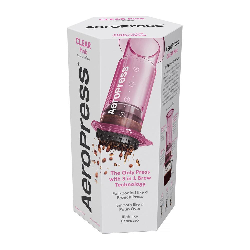 Zaparzacz do kawy AeroPress Clear Pink