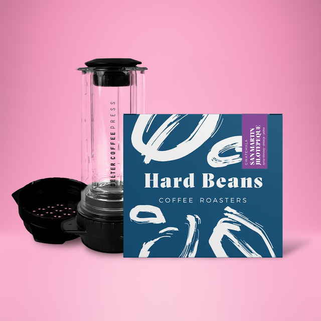 Zestaw Delter Coffee Press + Gwatemala San Martin Jilotepeque filtr 250 g